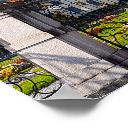 ヴィラソラカビアティトレメッゾレイクコモイタリア ポスター (角)