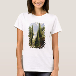 ヴィラデエステ、ティボリ(油・オン・キャンバス) Tシャツ