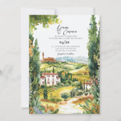ヴィラトスカニーイタリ結婚アズデスティネーション 招待状 (正面)