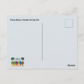 ヴィラノビーチフロリダ魚釣りピア ポストカード (裏面)