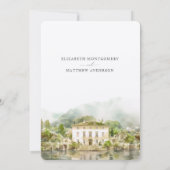 ヴィラバルビアーノレイクコモイタリ結婚アズ 招待状 (裏面)