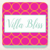 ヴィラブリスドリンク/飲料用コースター スクエアペーパーコースター (正面)