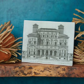 ヴィラボルゲーゼローマのファサードのビュー(彫刻) フォトプラーク (側面)