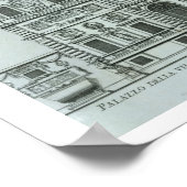 ヴィラボルゲーゼローマのファサードのビュー(彫刻) ポスター (角)