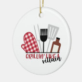 ヴィランのように焼ける セラミックオーナメント (左)