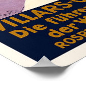 ヴィラーズスイス冬季スポーツヴィンテージトラベル ポスター (角)