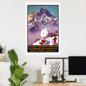 ヴィラーズ,スイス,ヴィンテージ旅行ポスター ポスター (ホームオフィス)