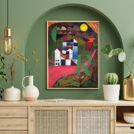 ヴィラRバイポールクレー抽象芸術アート ポスター