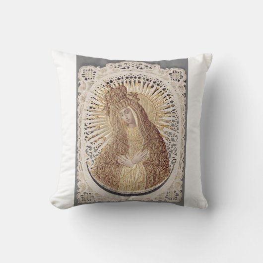 ヴィリウスマドンナ祈りの言葉...アー素晴らしト クッション (正面)