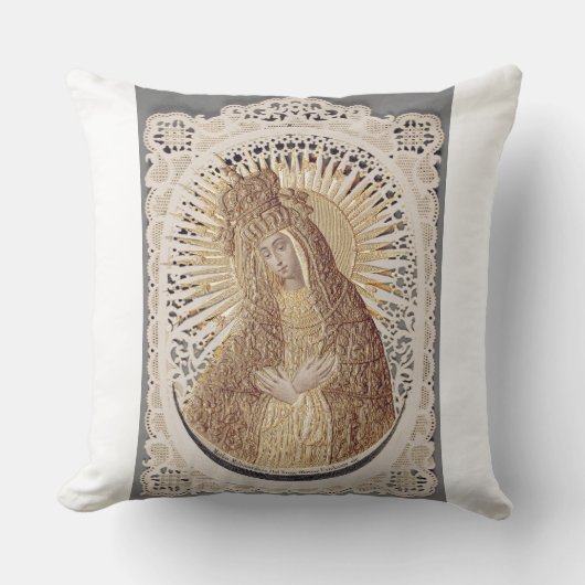 ヴィリウスマドンナ祈りの言葉...アー素晴らしト クッション (正面)