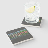 ヴィリヌス文字反射 ストーンコースター (横)