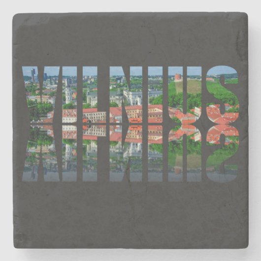 ヴィリヌス文字反射 ストーンコースター (正面)