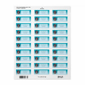 ヴィルゲンデラアルタグラシアブルー差出人住所ラベル ラベル (フルシート)