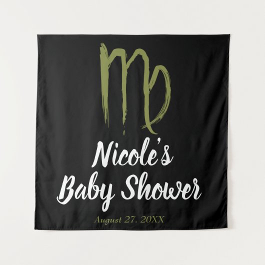 ヴィルゴ座の背景（8月・9月） - 占星術のグリーティングカード タペストリー (正面)