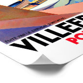 ヴィルフランシュフランシュフランスヴィンテージ旅行 ポスター (角)