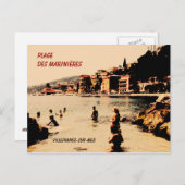 ヴィルフランシュ=シュル=マー、ビーチ、 ポストカード (正面/裏面)