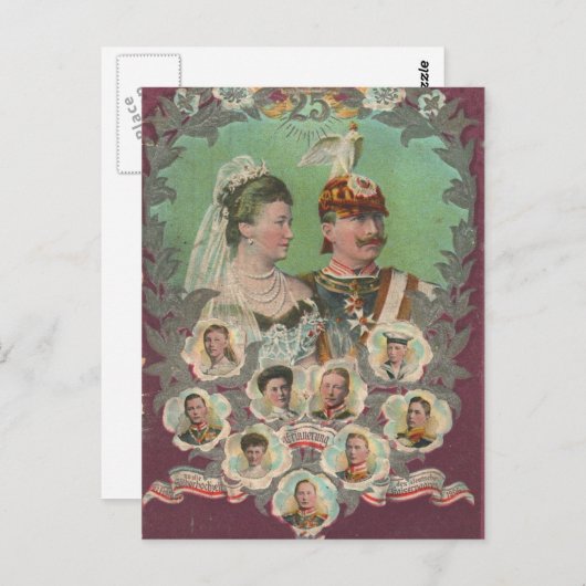ヴィルヘルム二世の家族と共#019D ポストカード (正面/裏面)