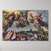 ヴィルヘルム・フォン・カウルバッハによるフン族の戦い ポスター (正面)