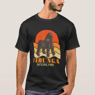ヴィルンガ国立公園コンゴゴリラサファリアフリカ Tシャツ