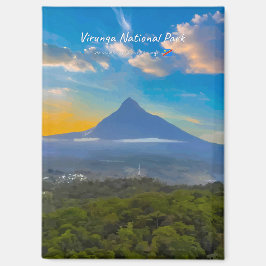 ヴィルンガ国立公園 コンゴ民主共和国 - 火山の平原 マグネット