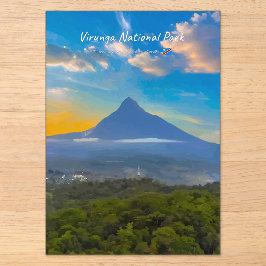 ヴィルンガ国立公園、コンゴ民主共和国 - 火山 アクリル招待状
