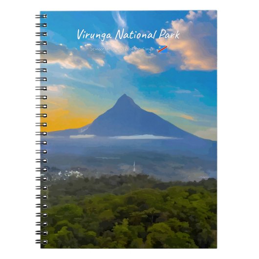 ヴィルンガ国立公園、コンゴ民主共和国 - 火山 ノートブック (正面)