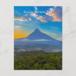ヴィルンガ国立公園、コンゴ民主共和国 - 火山 ポストカード
