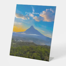 ヴィルンガ国立公園、コンゴ民主共和国 - 火山 台座サイン