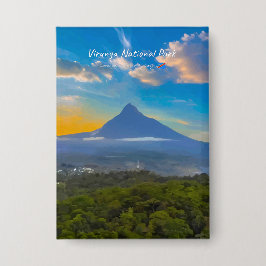 ヴィルンガ国立公園、コンゴ民主共和国 - 火山 缶バッジ