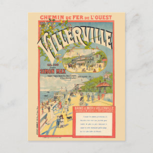 ヴィルヴィルフランス鉄道ヴィンテージポスター1890 ポストカード