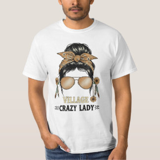 ヴィレッおもしろいジ熱狂するレディービーズスモールタウンユーモア Tシャツ