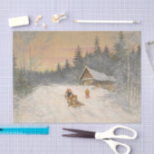 ヴィレッジアンダースノーロシアのバイコンスタンティンコロビン 薄葉紙 (クラフト)