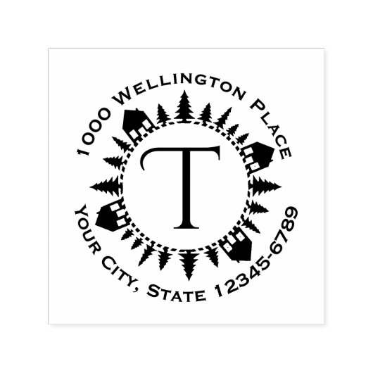 ヴィレッジサークルモノグラム セルフインキングスタンプ (デザイン)