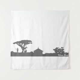 ヴィレッジシーン タペストリー