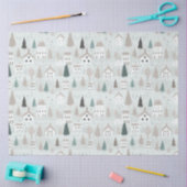 ヴィレッジハウスツリーズバーズクリスマス 薄葉紙 (クラフト)