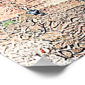 ヴィレッジハウスランドスケープ風景自然水彩 ポスター (角)