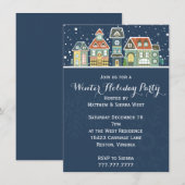 ヴィレッジホームズの冬の雪景色 ホリデーパーティー 招待状 (正面/裏面)