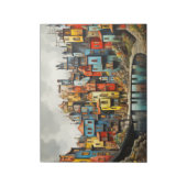 ヴィレッジランドスケープコンセプト抽象芸術カラフルアート ノートパッド (回転)