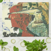 ヴィレッジ通りインオーバーズバイビンセントヴァンゴッホ キッチンタオル (折り畳み)