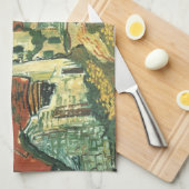 ヴィレッジ通りインオーバーズバイビンセントヴァンゴッホ キッチンタオル (四つ折り)