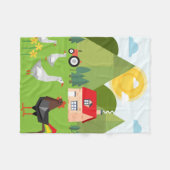 ヴィレッジ フリースブランケット (正面(横))