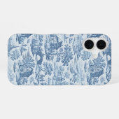 ヴィレッジ ブルー トワル iPhone 16ケース (裏面横)