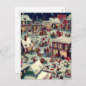 ヴィレ熱狂するッジオンクリスマスイブホリデーハガキ シーズンポストカード (正面/裏面)