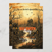 ヴィレ素朴ッジこうもりセットサンハローウィンパーティ 招待状 (正面/裏面)