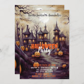 ヴィレ素朴ッジフルムーンパンプキンスハローウィンパーティ 招待状 (正面/裏面)