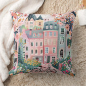 ヴィレ魅力的ッジシーンピローカラフルハウス クッション (ブランケット)