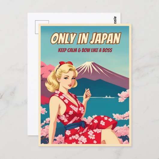 ヴィンおもしろいテージ旅行日本観光ガイジンユーモア ポストカード (正面/裏面)