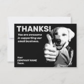 ヴィンおもしろいテージ画像スタイル サンキューカード (裏面)