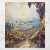 ヴィンイタリアンヤードの横素朴景 ワインラベル (シングルラベル)