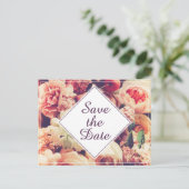 ヴィンエレガントテージ結婚式の発表、花のモチーフ シーズンポストカード (スタンド正面)